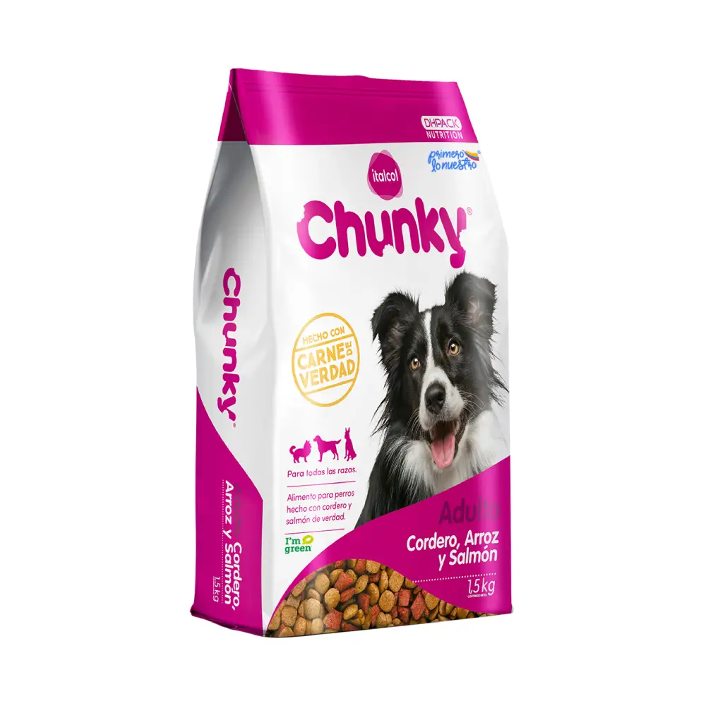Comida Para Perro Chunky Cordero Arroz Y Salmon