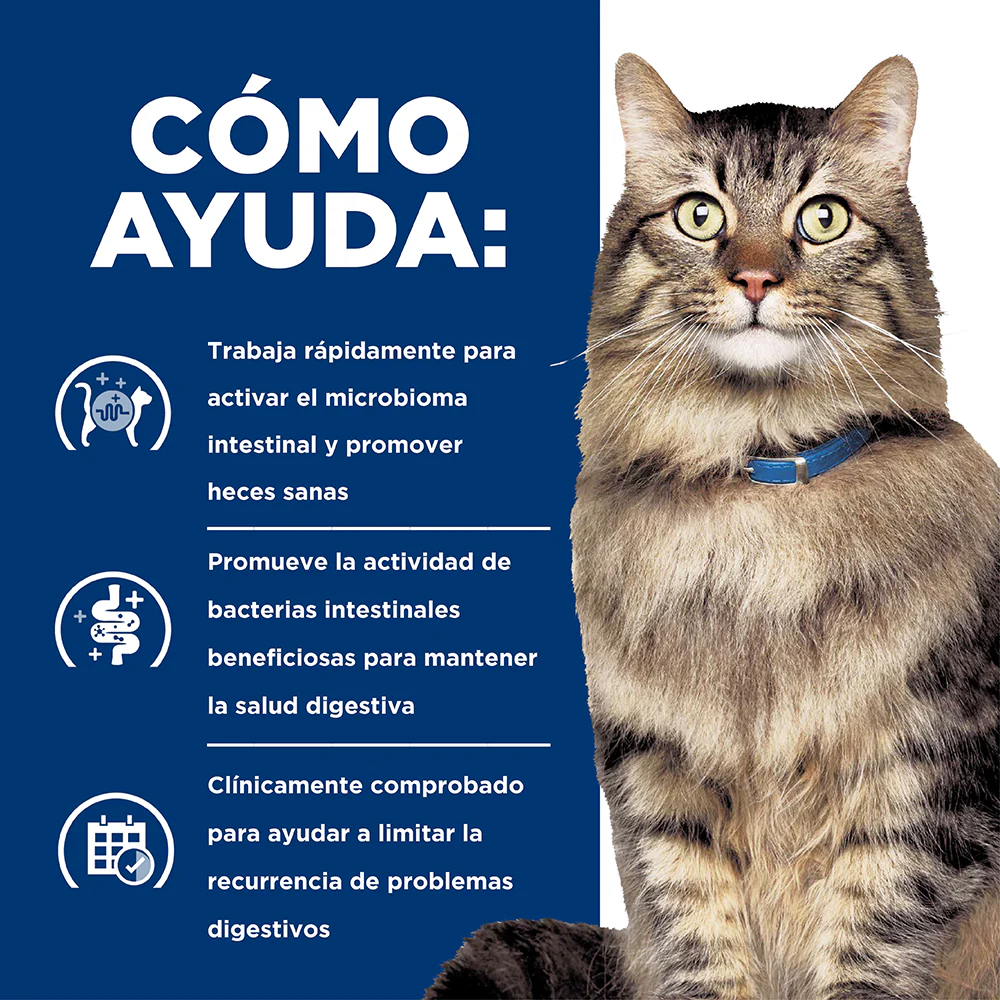 Hill's Prescription Gastro Biome Cuidado Digestivo alimento seco para Gato 4 Lb (1,81Kg) - Image 4