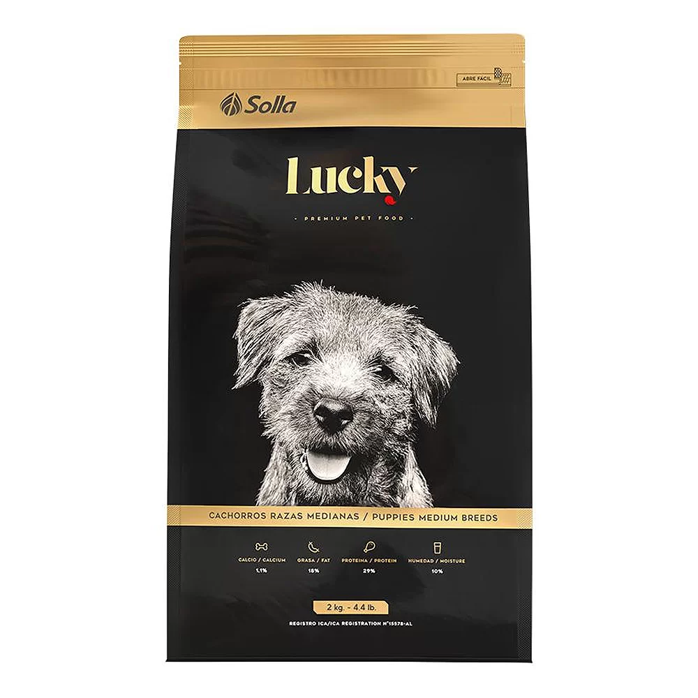 Comida Para Perro Lucky Cachorros Raza Mediana