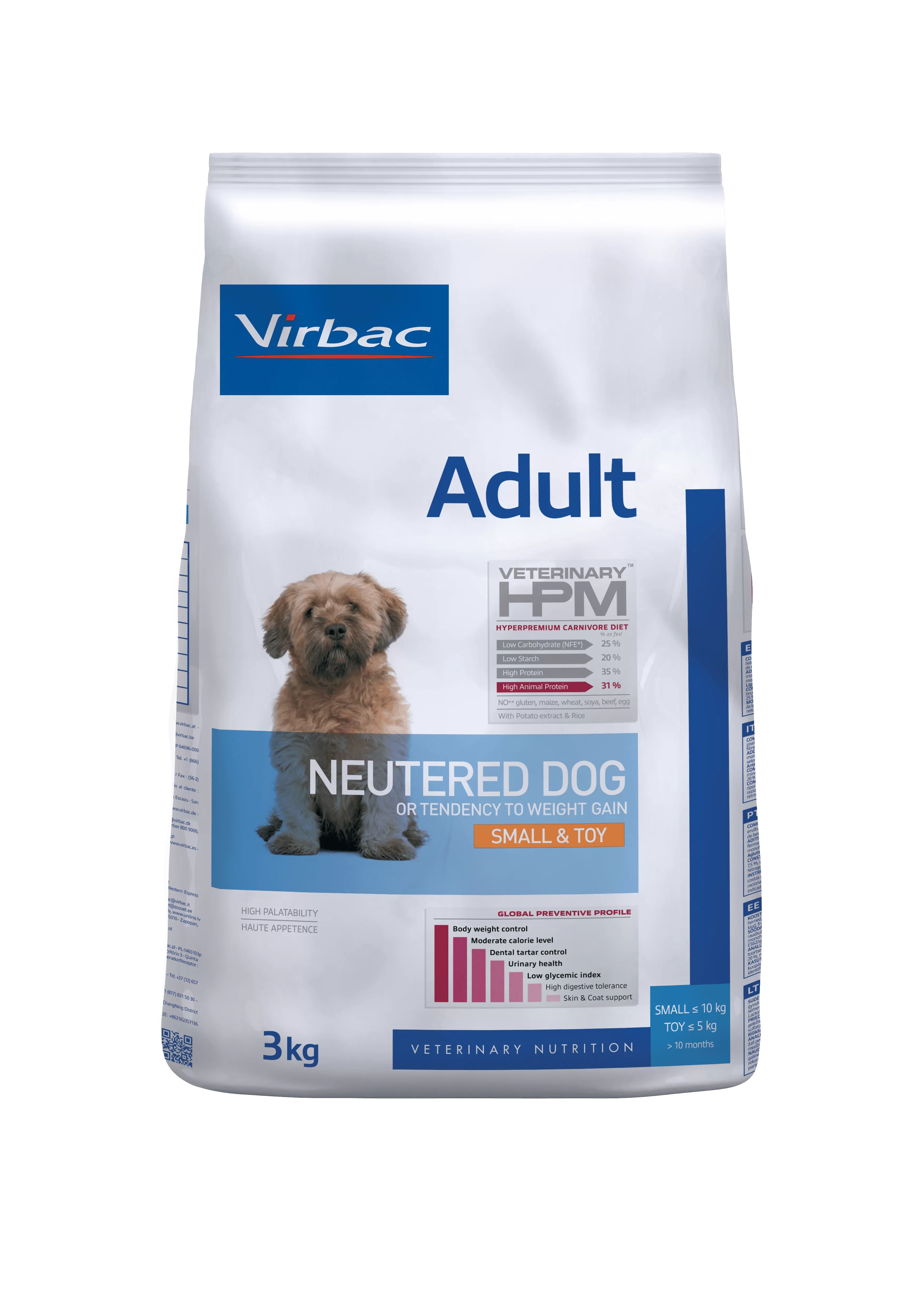 Comida Para Perro Virbac Adult Neutered Dog Small & Toy