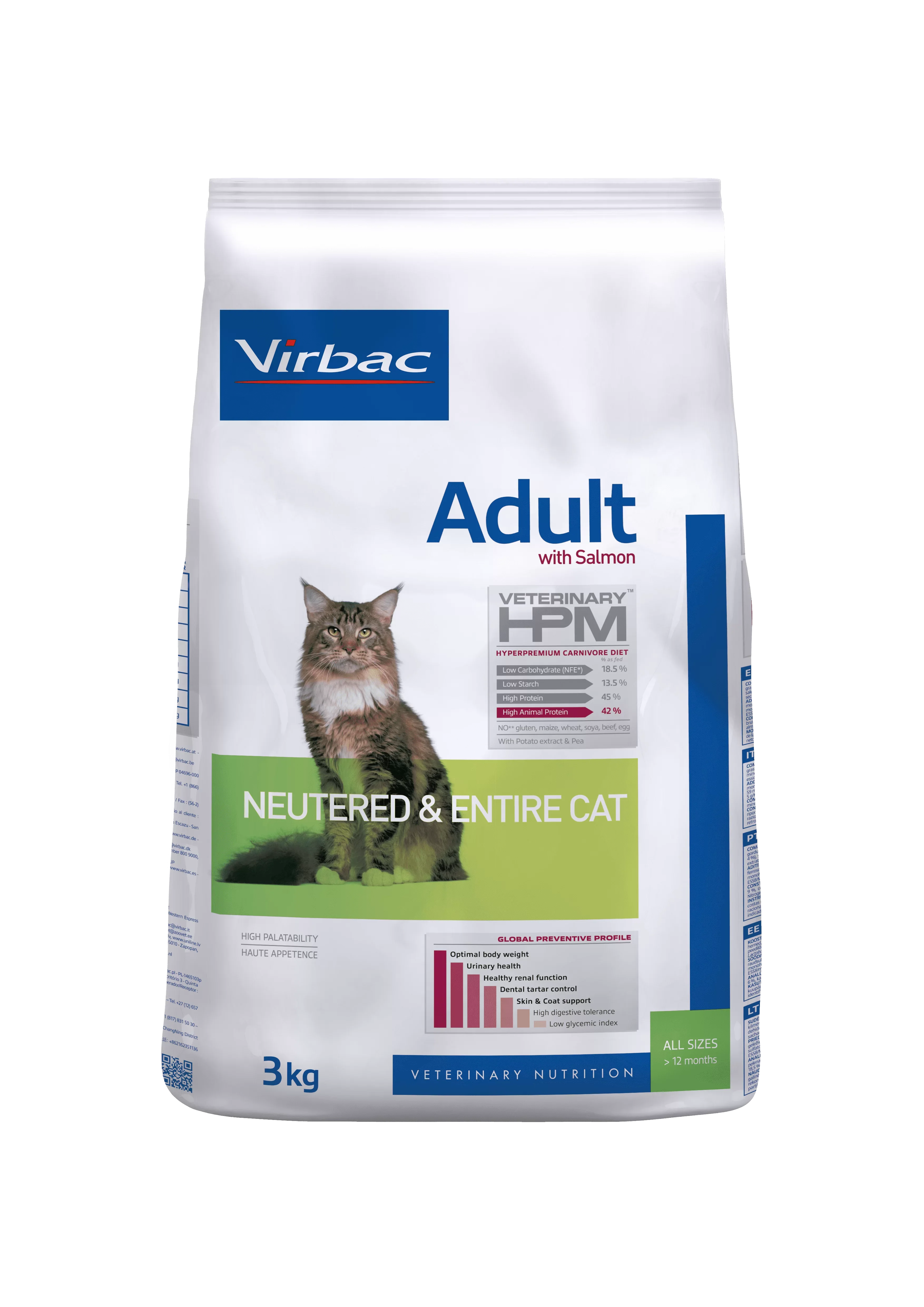 Comida Para Gato Virbac Adult With Salmon Neutered & Entire